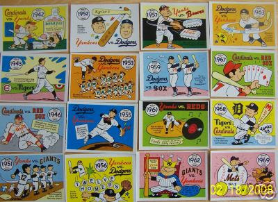 At Auction: 1968 Fleer R.G. Laughlin Lot of 5 Baseball Cards (1920 World  Series, 1948 World Series, 1954-1956 World Series)