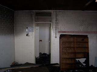 Inside the abandoned Bowling Green shed