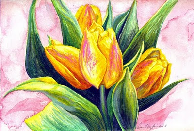 Artist Cameron Hampton: Tulips!