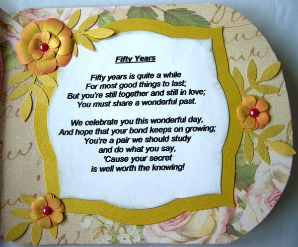 Kleeblatt&rsquo;s Bastelseiten: Zur goldenen Hochzeit