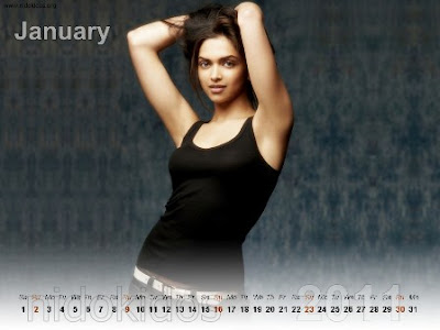 Deepika Padukone Desktop Calendar 2011