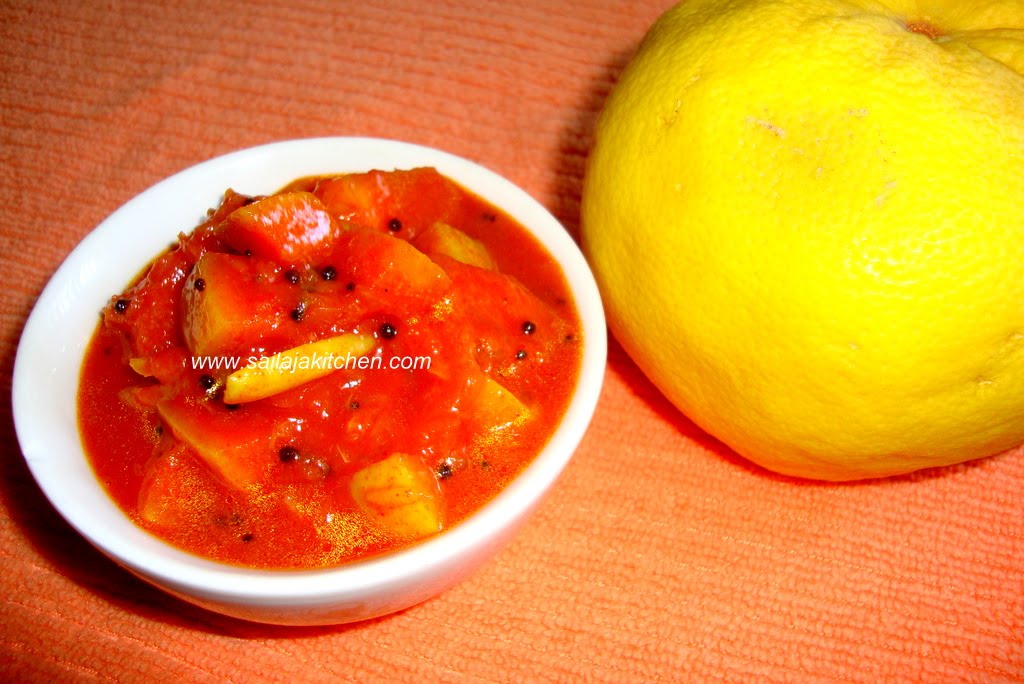 Sailaja Kitchen...A site for all food lovers! Grapefruit Pickle