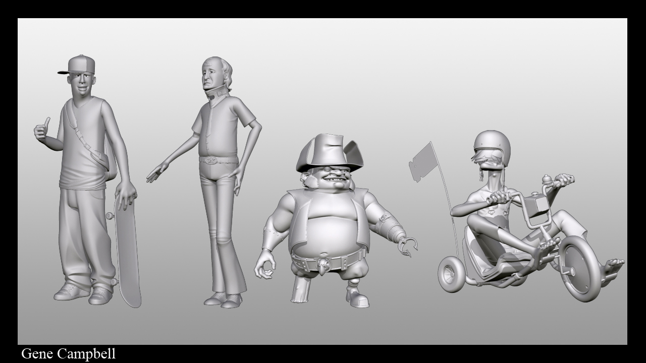 Gene Campbell's Portfolio Tony Hawk Characters