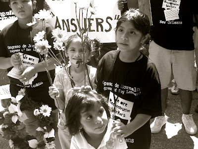 Day Laborers' Children at the protest