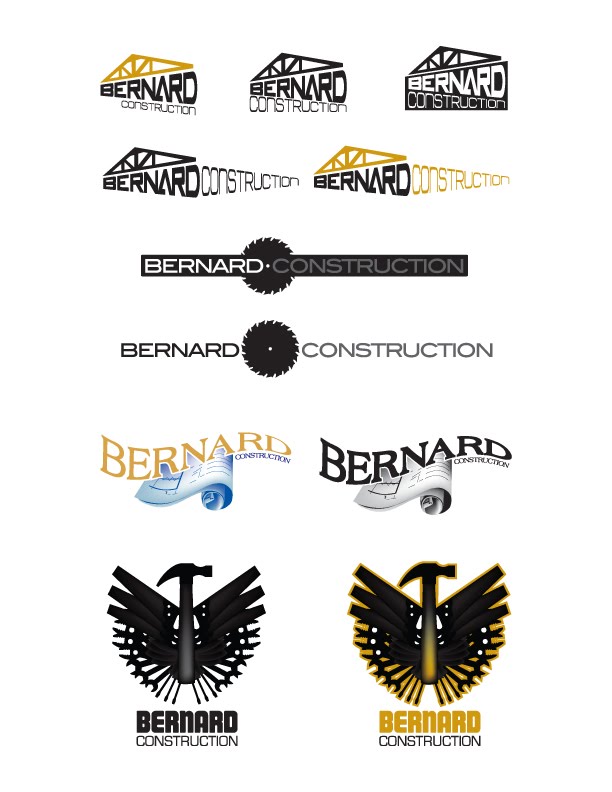 Eric Vollmer Design Bernard Construction Logo Spread and Business Card