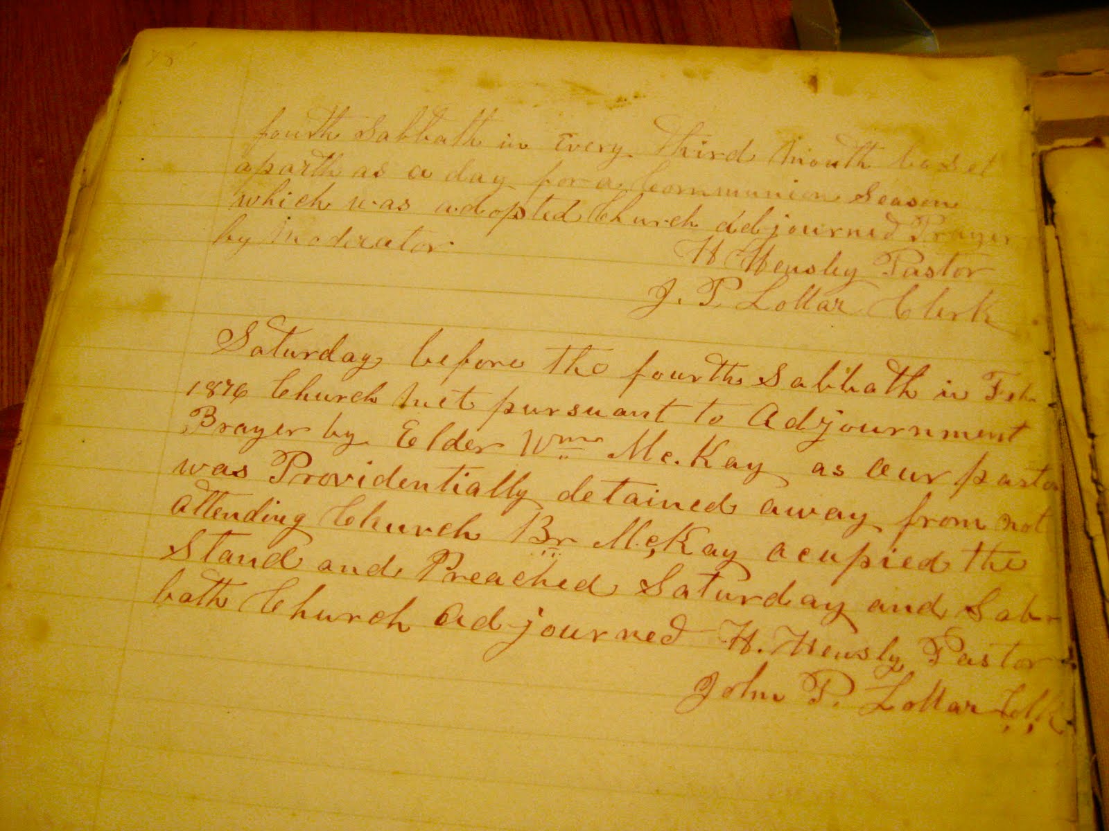 Bethlehem Baptist Bethlehem Records 1876