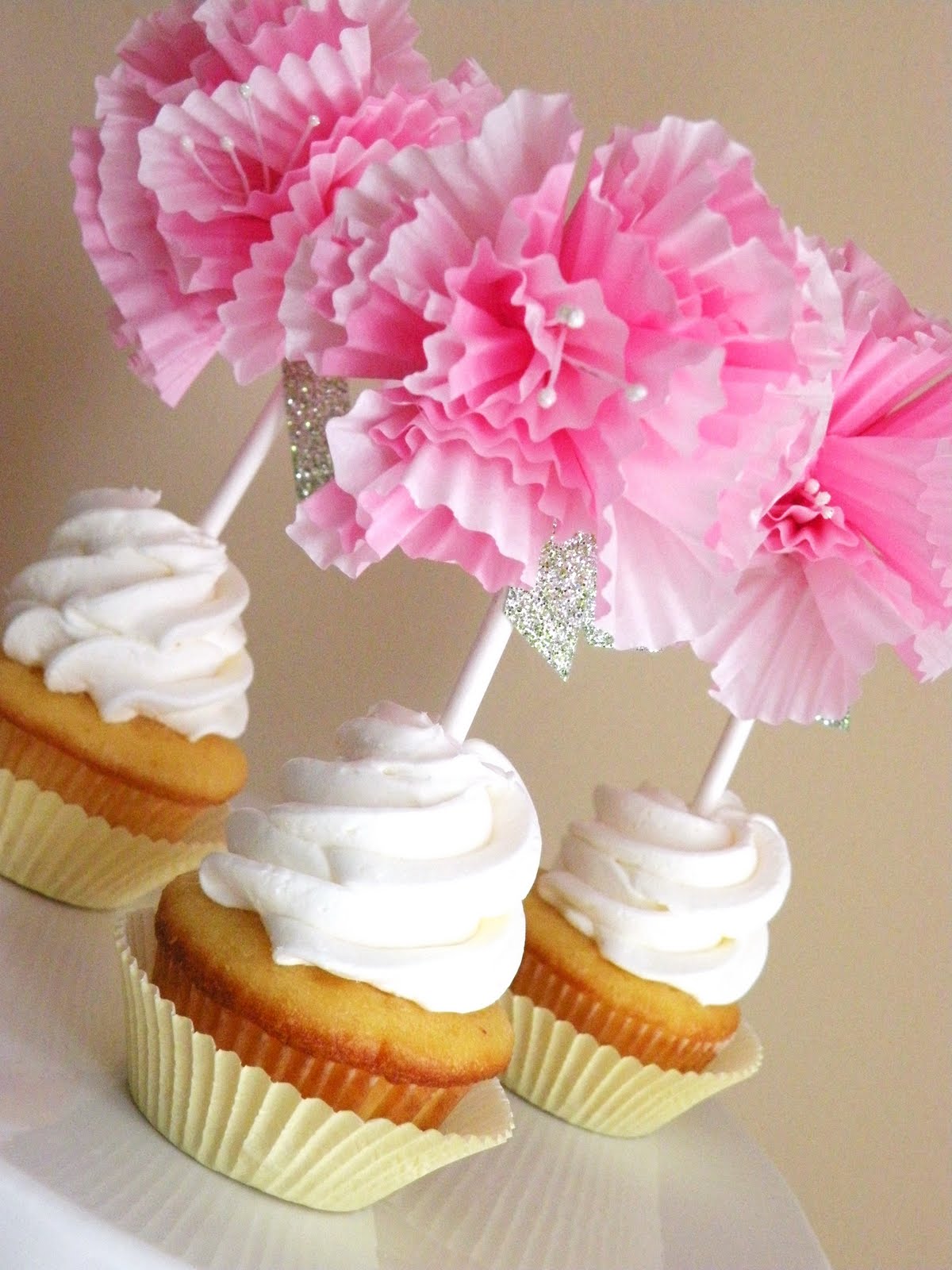 Icing Designs DIY Cupcake liner flower toppers!