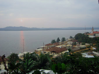 vista panoramica de Kogo al anochecer