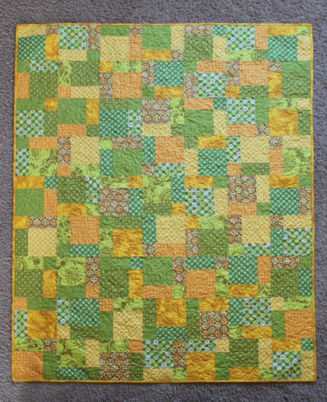 Obsessively Stitching Linoleum Quilt CHECK!