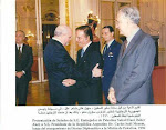 Credenciales de Suhail Akel, Primer Embajador de Palestina en Argentina,con Presidente Carlos Menem