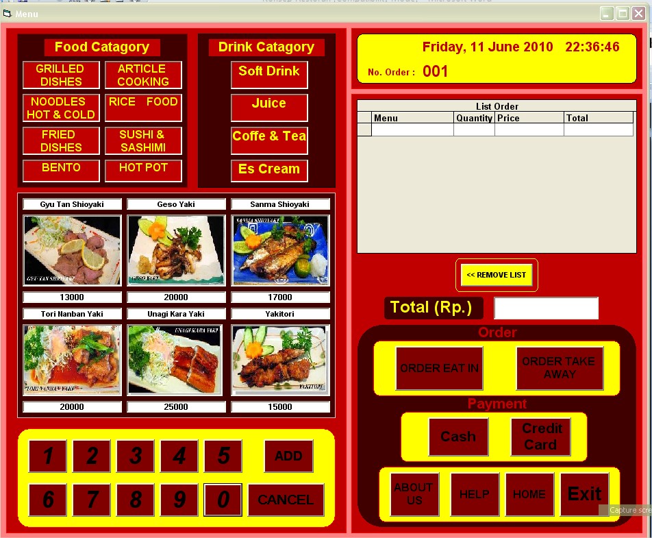 ALGORITMA: Program Visual Basic: Project Menu dan Kasir KODe Japanese ...