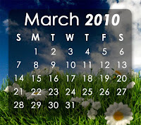 March 2010 Calendar Wallpaper