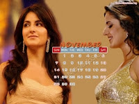 Katrina Kaif Calendar November 2010