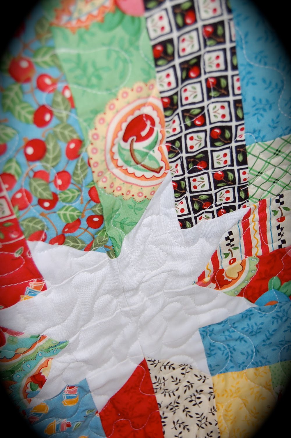 Sew Humble Beginnings Mary Engelbreit cherry quilt!