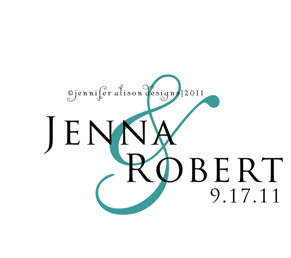 Jenna Robert custom wedding monogram designs
