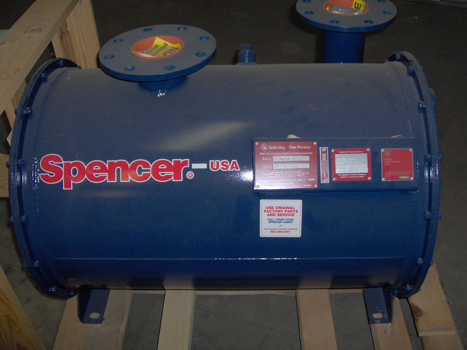 HVAC Equipment Liquidation Sale Spencer Gas Booster 750