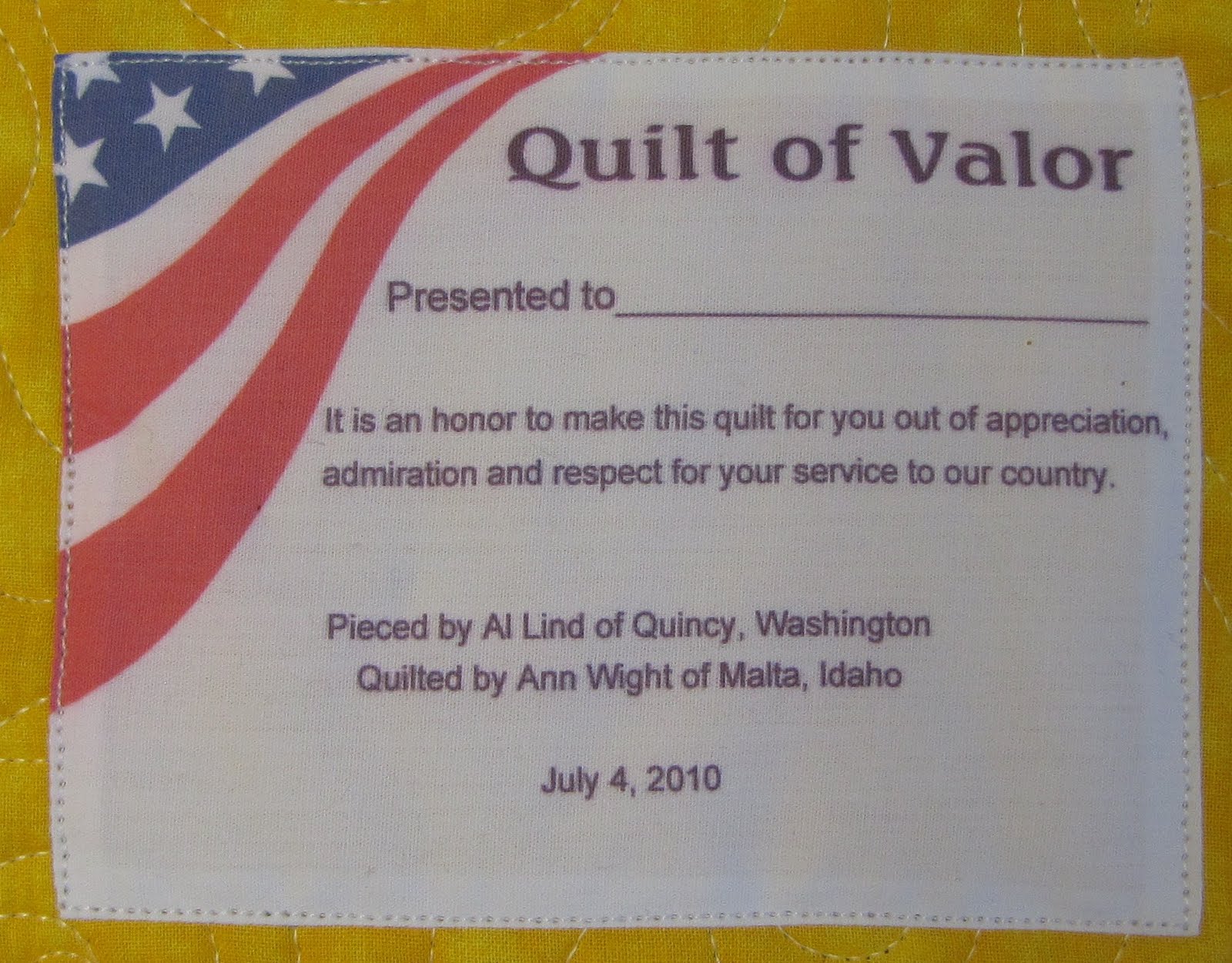 Quilting In The BunkHouse QOVs......the details.....