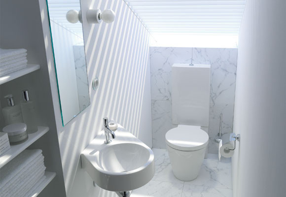 revista populares: Original baño en la buhardilla