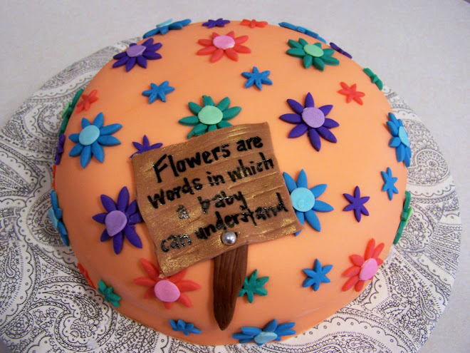 Flower Power Baby Shower Cake