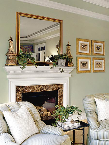 Decorating A Mantel Southern Hospitality Decorating A Mantel Southern Hospitality, Round Mirror Leaning On Mantle