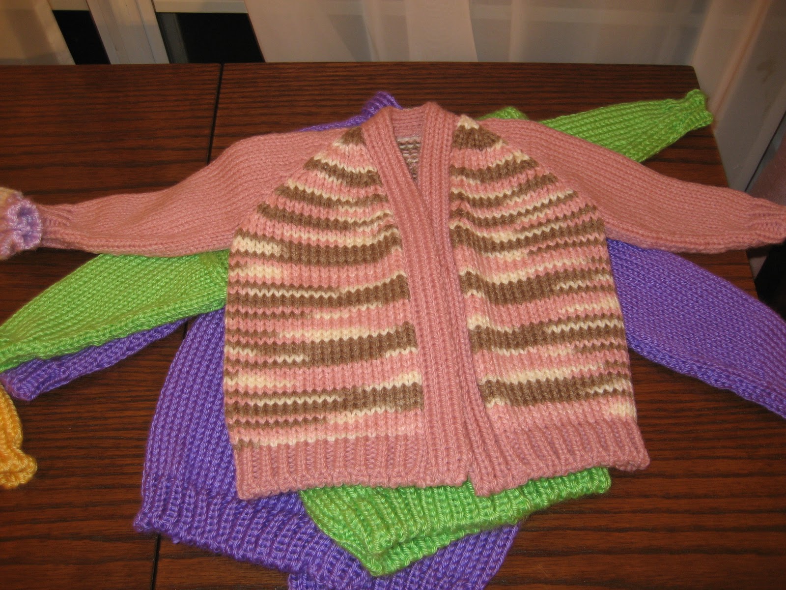 Diana natters on... about machine knitting Baby Sweater Samples for