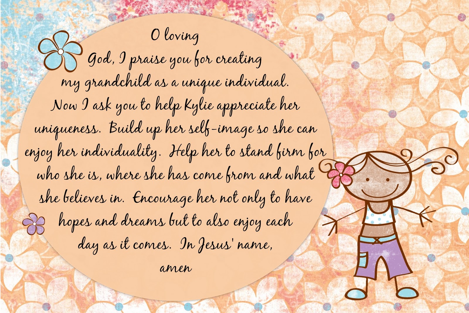 Power of the Flower Granddaughter Prayer