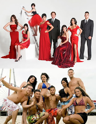 funny kardashians, snooki and those other jersey shore guys in a big, naked pile