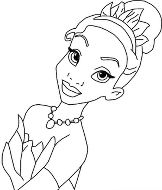Coloring Pages for everyone: Disney Princess Tiana and The Frog