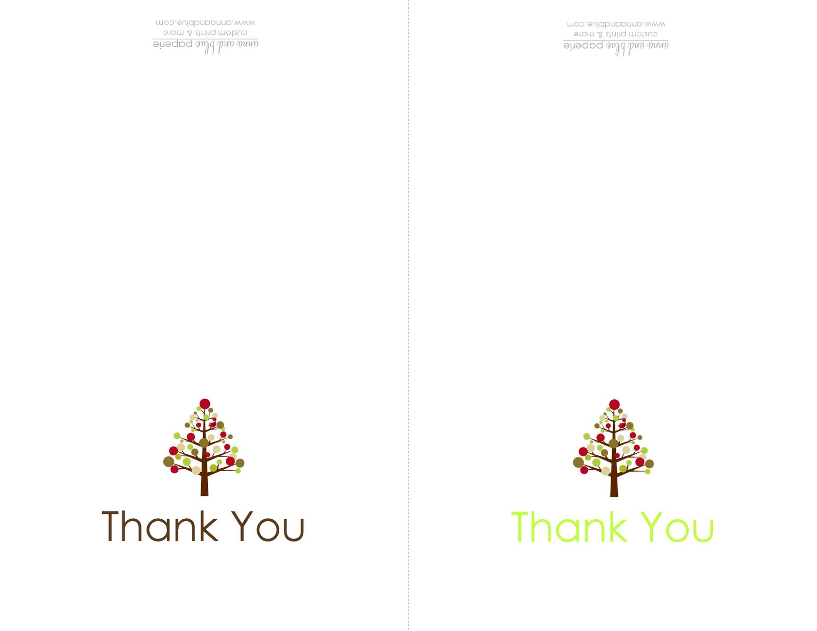 anna and blue paperie: {Free Printable} Holiday Thank You Note