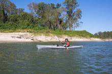 Andrew (son) paddling Old Town Loon