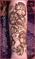 henna tattoo design for the arm