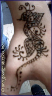 henna peacock tattoo