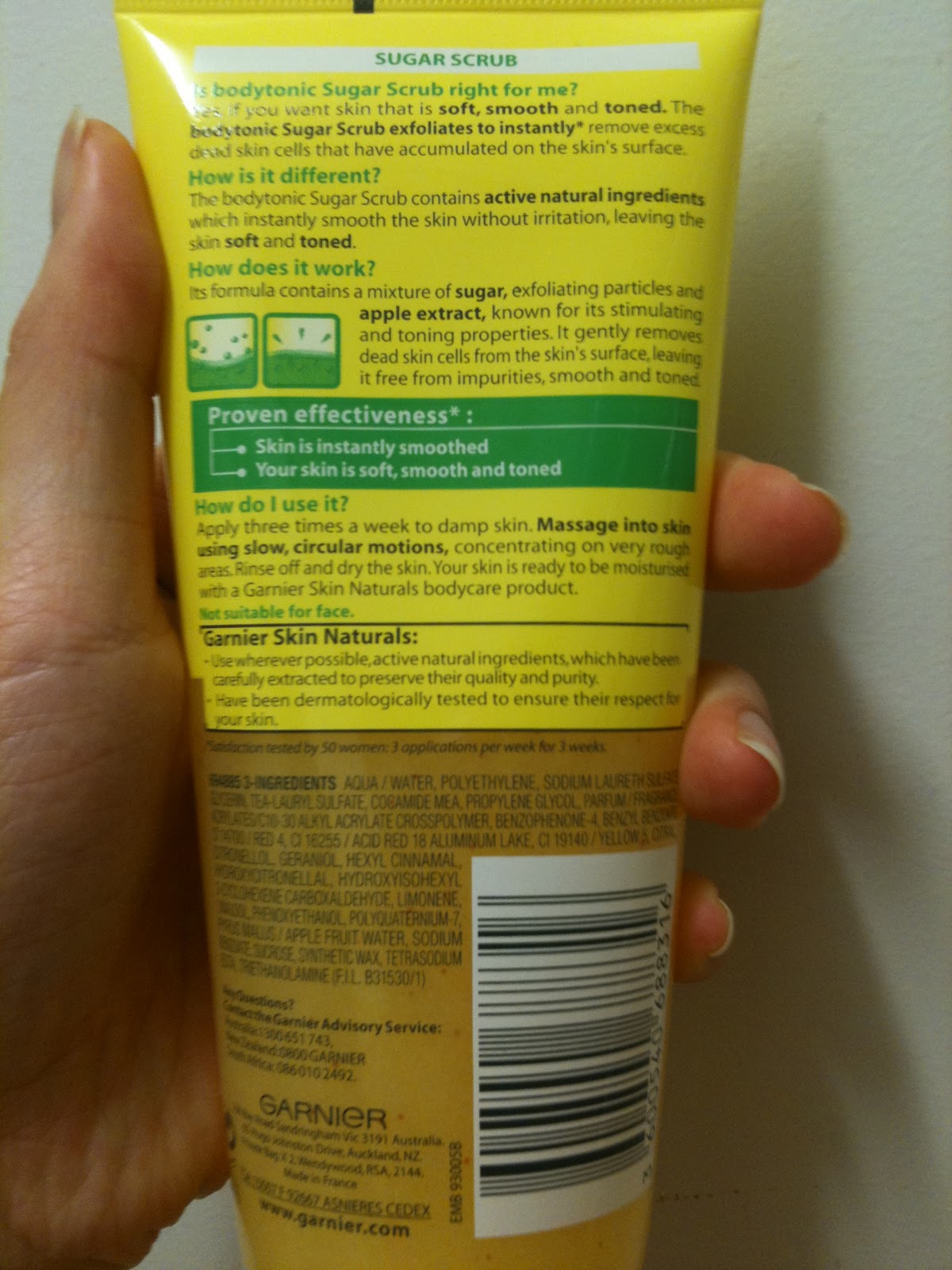 For the love of beauty! by Lara Garnier Body Tonic Sugar Scrub Review!