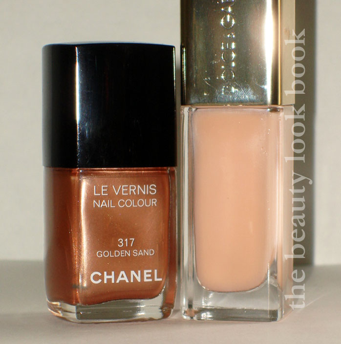 Nails of the Day: Dolce & Gabbana Nude and Chanel Golden Sand - The Beauty Look Book