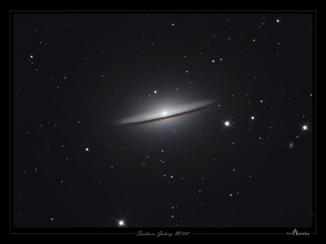Sombrero Galaxy M104 From A 8 Telescope