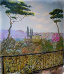 "Wandmalerei mit Toscana-Motiv"