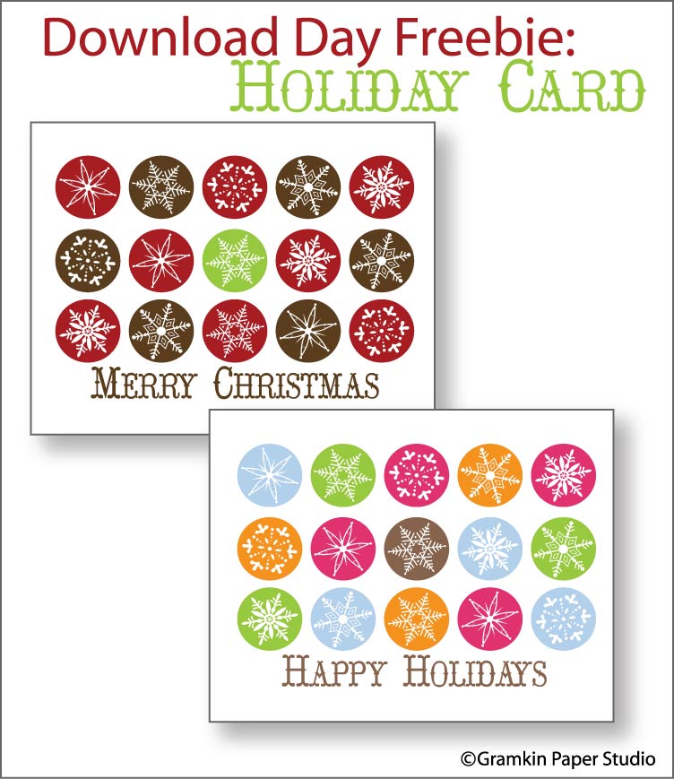 Download Day:Freebie Holiday Cards | Gramkin Paper Studio