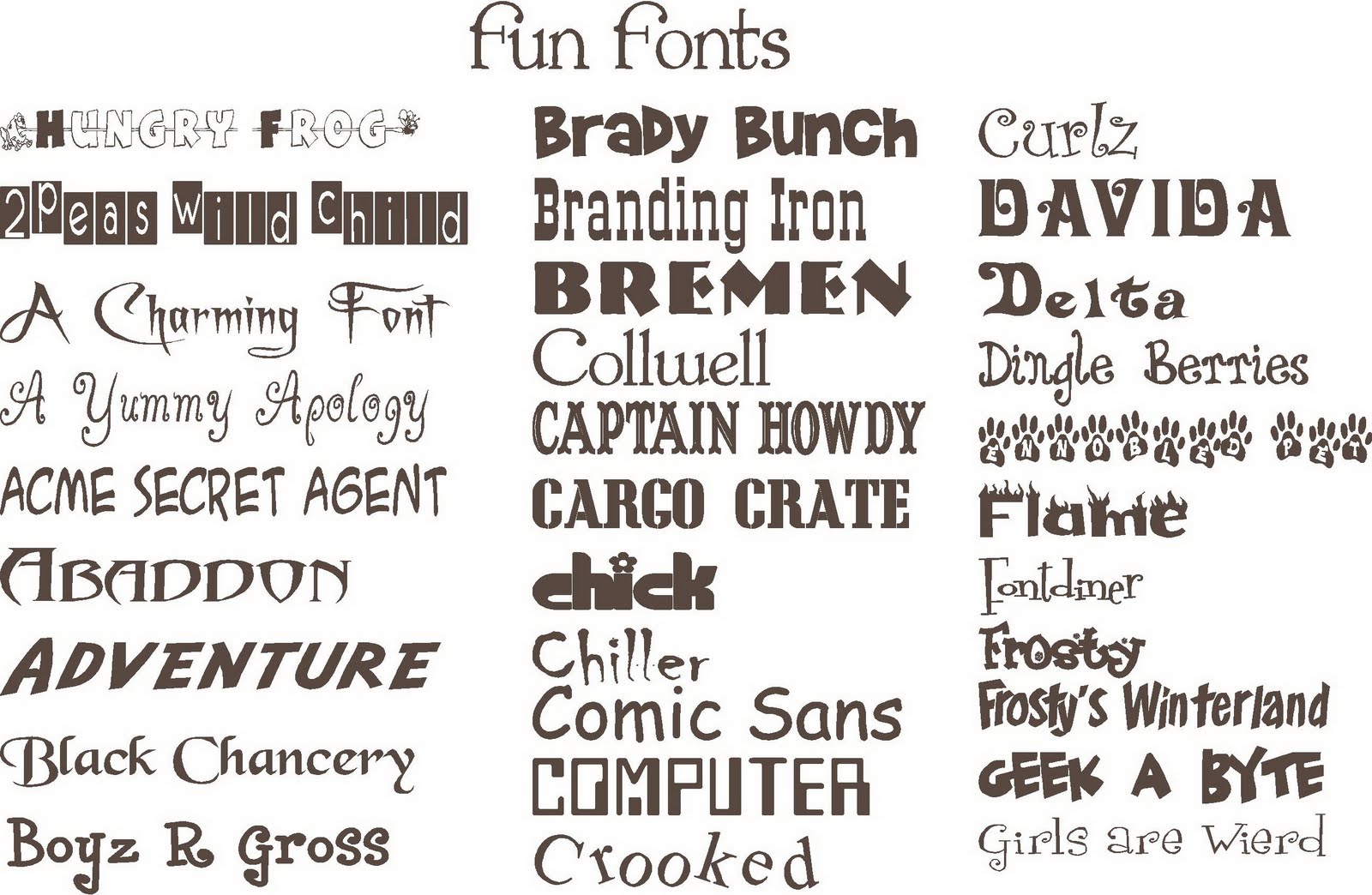 Simply Beautiful: Fun Fonts
