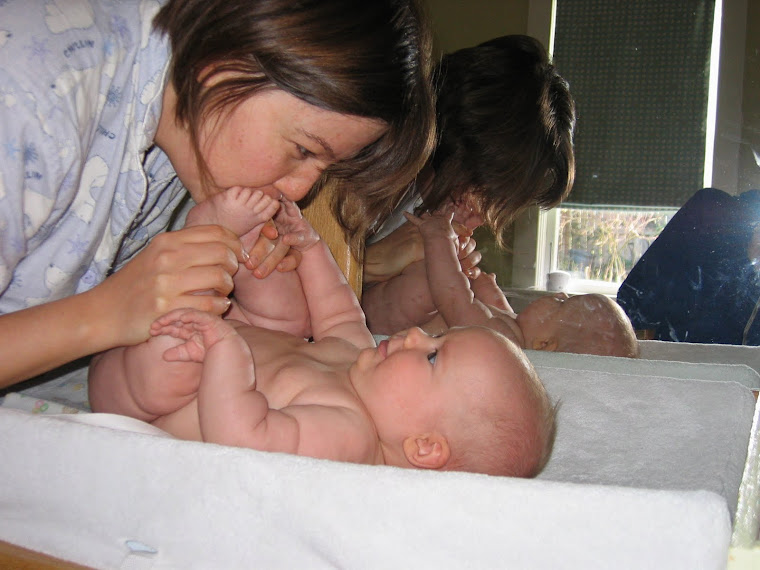 Mom can put my toes in her mouth too!!