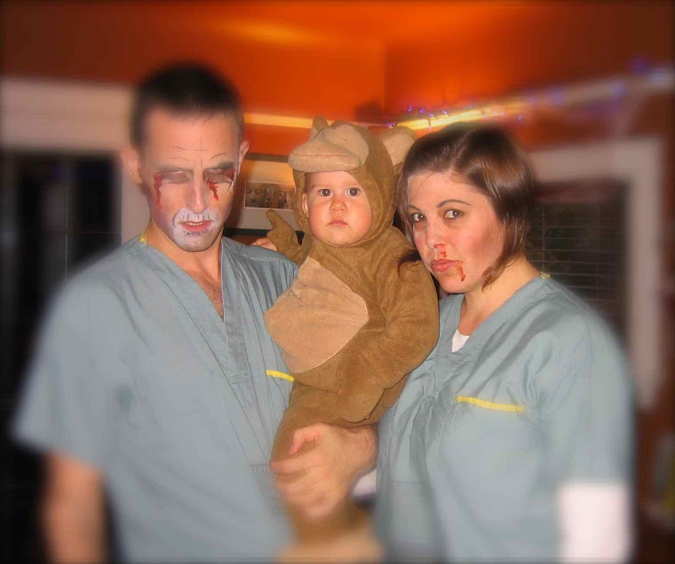 The Creepy Zombie Family and their pet monkey!