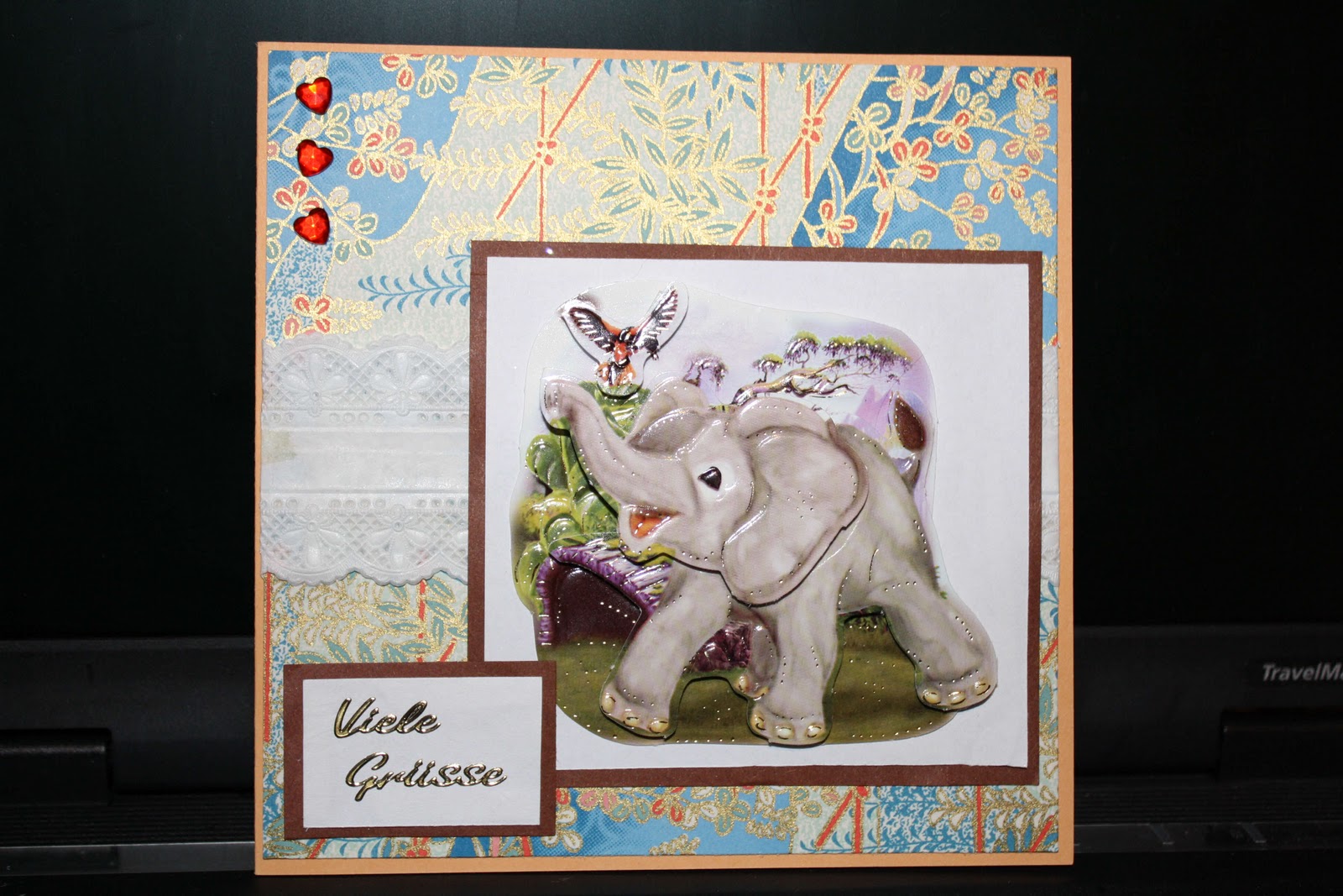 Petras Kreativecke: Viele Grüße- Karte Petras Kreativecke: Viele Grüße- Karte