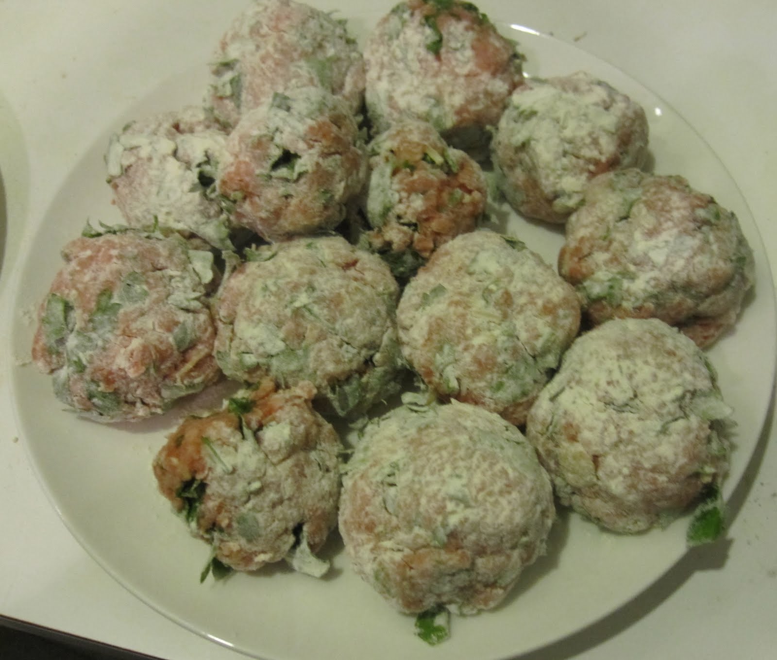 The Librarian and the Kitchen Veal and pork meatballs in tomato sauce