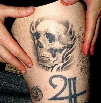skull tattoo on back. Skull Tattoo Ideas.