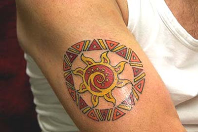 picture of tribal sun tattoo