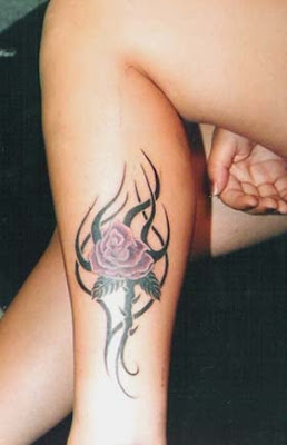 tribal rose tattoo designs