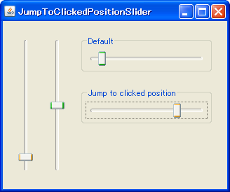 Java Swing Tips: Jump to clicked position JSlider