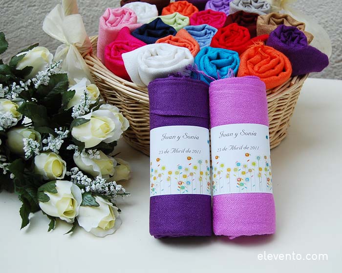 Pañuelo Presentación Kraft Surtido | 25 Unidades 170x60cm | Pashmina Para Bodas Y Eventos | DISOK