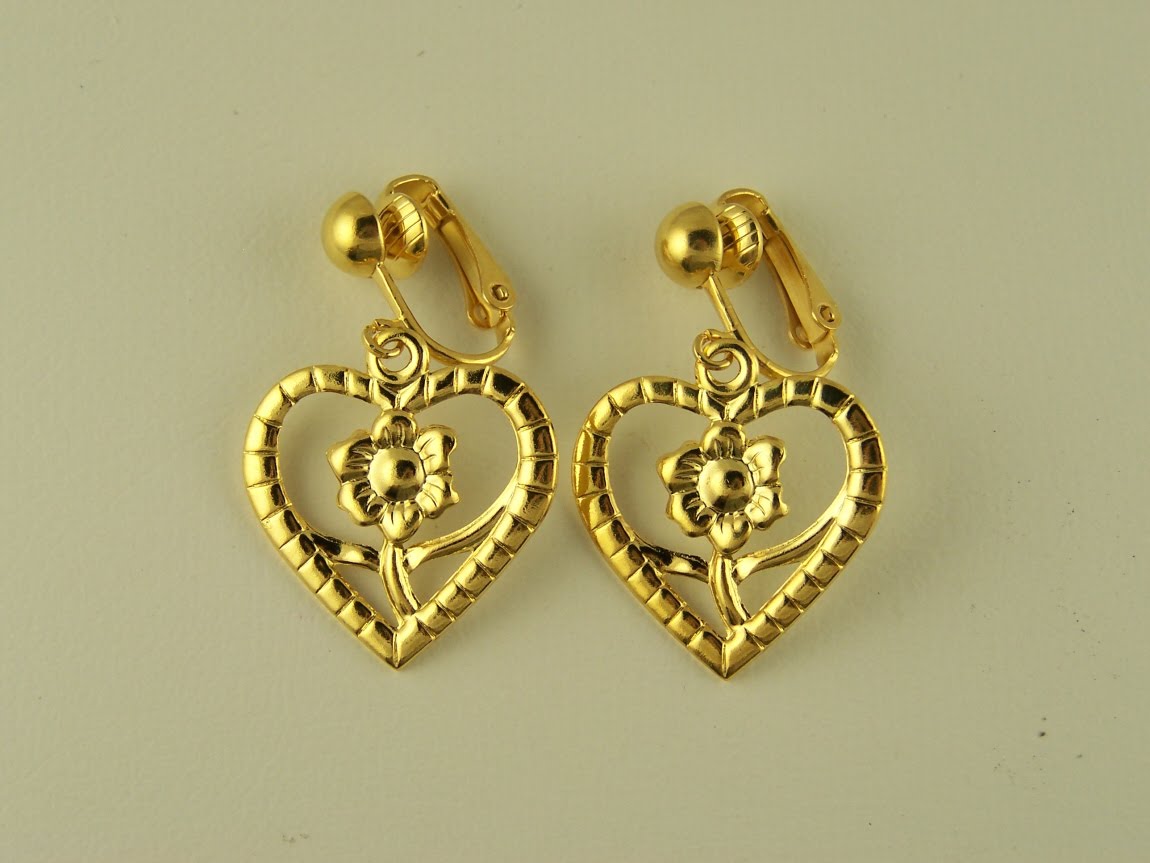 The Clip On Earring Store Stylist: Valentine's Day Heart Clip On Earrings