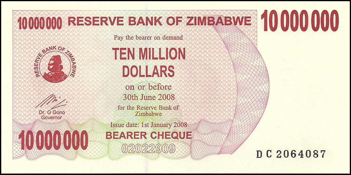 Купюры Зимбабве. Купюра 10000000 рублей. СТО миллионов долларов Зимбабве. 100 000 000 Долларов Зимбабве.