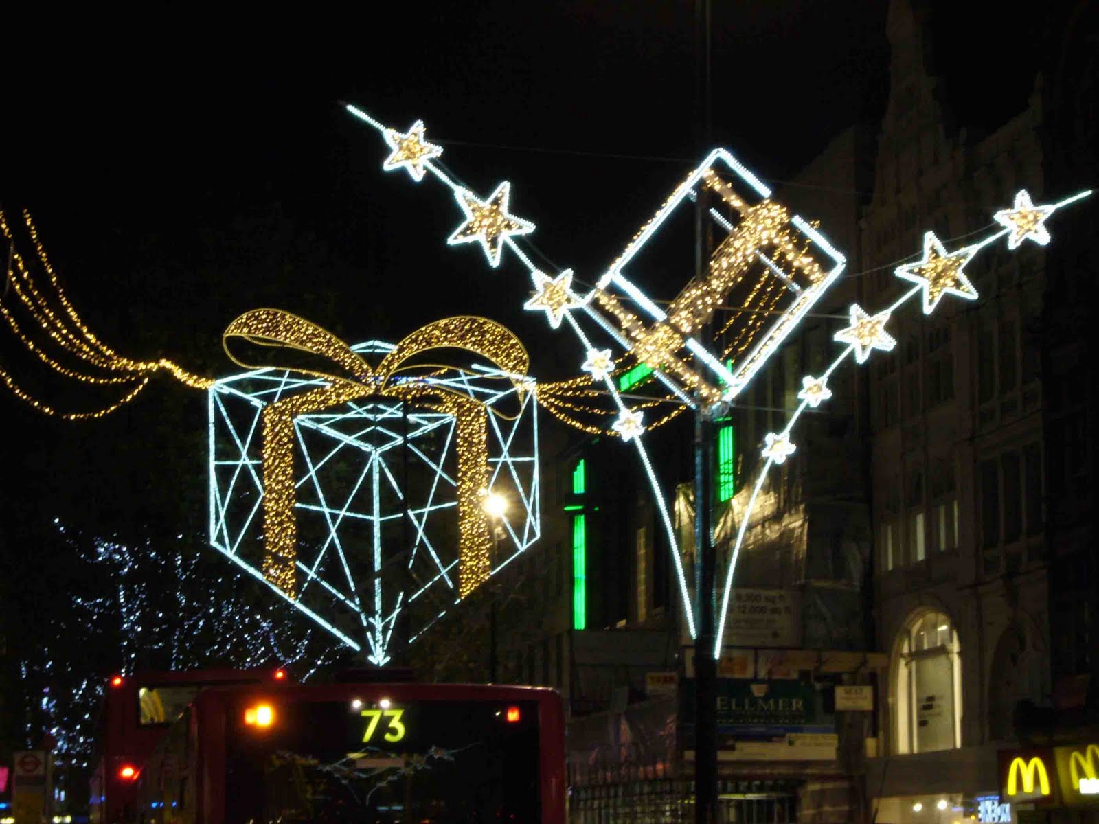 Here in the Sunshine Christmas Lights of London